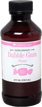 LorAnn Oils Super Strength Flavoring - Used For Candy Making, Flavoring Extracts, Baking, Hard Candy, and Flavor Oils - Bold, Natural Flavors 4X Stronger Than Extracts - Bubble Gum, 4 fl oz