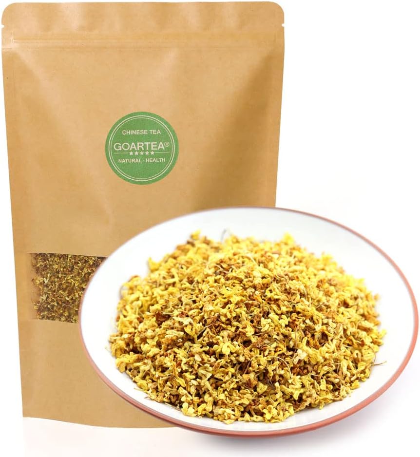 GOARTEA 250g / 8.8oz Natural Sweet Osmanthus Flower Tea Fragrant Osmanthus Flower Herbal Dried Buds