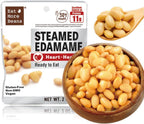 【Eat More Beans】STEAMED EDAMAME- Heart-Healthy, steamed bean, healthy salad toppings, plant-based protein, vegan, organic, non-GMO, Organic soybeans, edamame snack(2oz, 10packs)