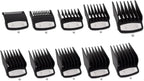 10 Pack Black Professional Hair Clipper Guards Cutting Guides, Coded Cutting Guides 1/16” to 1” Compatible with Wahl all Clippers