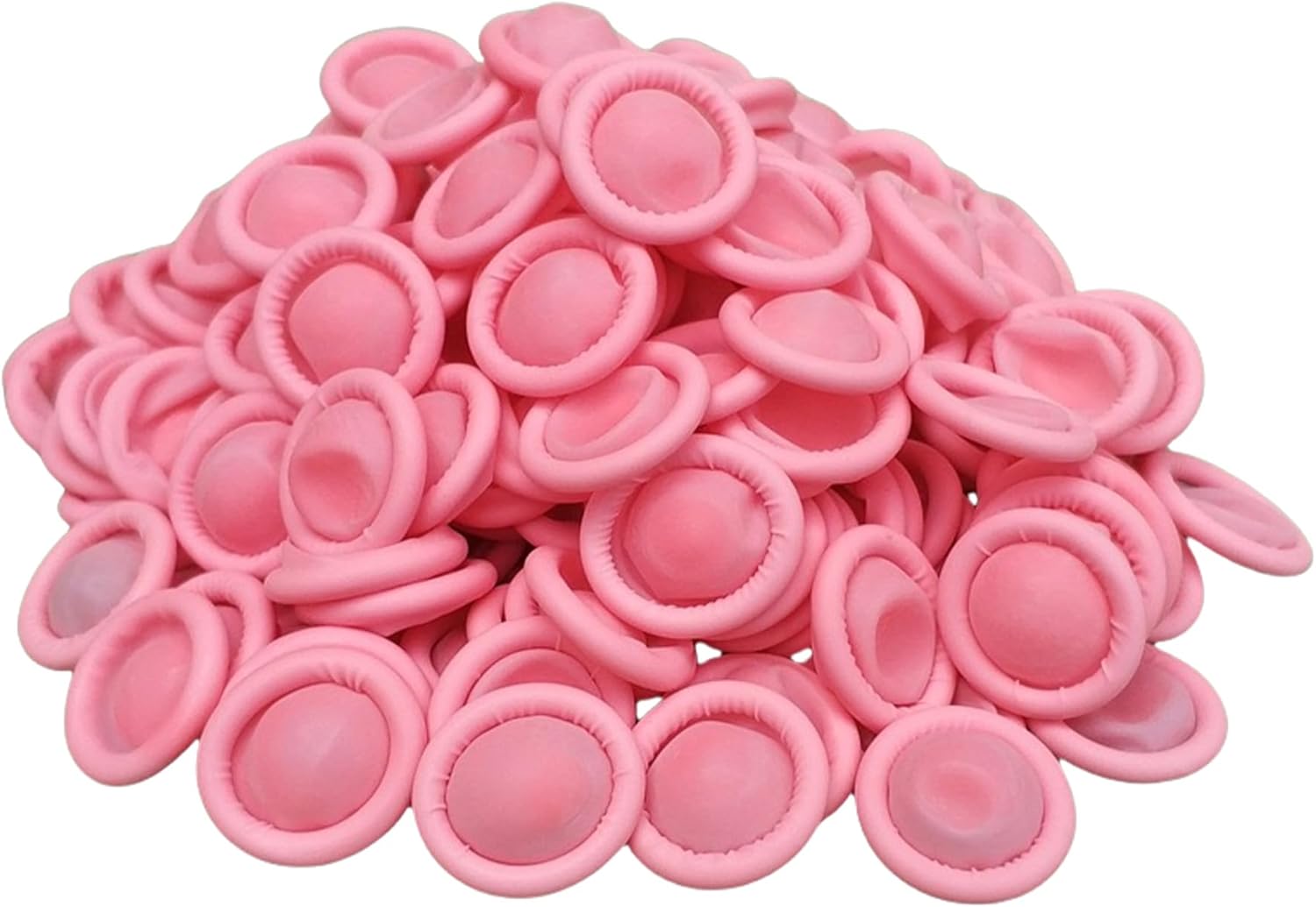 DJCIW 200PCS Disposable Latex Finger Cots,Medium Size, Fingertip Protector Gloves for Electronics Repair, Crafts, Medical Use & Industrial Applications,Thumb Covers for Finger Protection Pink