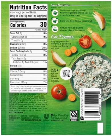 Knorr Soup Mix and Recipe Mix Vegetable For Soups, Sauces and Simple Meals No Artificial Flavors 1.4 oz