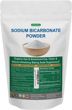 Sodium Bicarbonate Powder for Organic Use, Grade 1 Aluminum Free Baking Soda, Natural No Chemicals, Pure Powder for Cooking, Bicarbonato De Sodio Para Tomar en Polvo, 1 lb