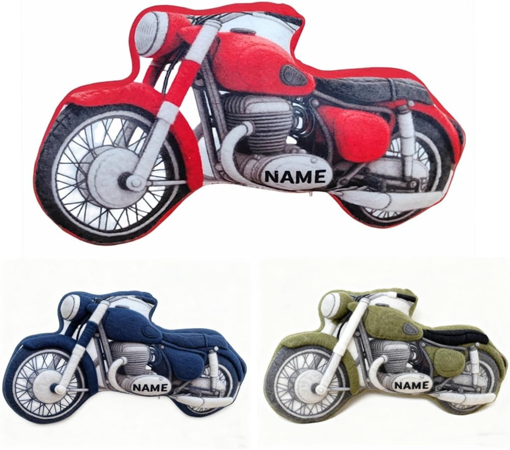 Personalized Custom Motorcycle Shapes Pillow 2D Printed Cushion for Sofa Room Gift