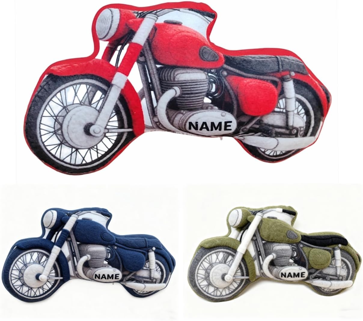 Personalized Custom Motorcycle Shapes Pillow 2D Printed Cushion for Sofa Room Gift
