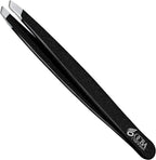 1 Pcs Tweezers for Facial Hair Women & Men for Precise Grooming of Eyebrows - Professional Stainless Steel Black Color Coated Eyebrow Tweezers for Ingrown Hair on Nose Ear (1 Pack Black)