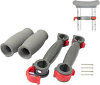 Crutch Hand Grips Kits, Elderly Solid Replacement Cushion Handles Cane Handgrips Adjustable Aluminum Crutch, 2 Pcs