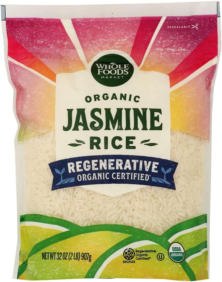 WHOLE FOODS MARKET Organic Regenerative Jasmine White Rice, 32 OZ