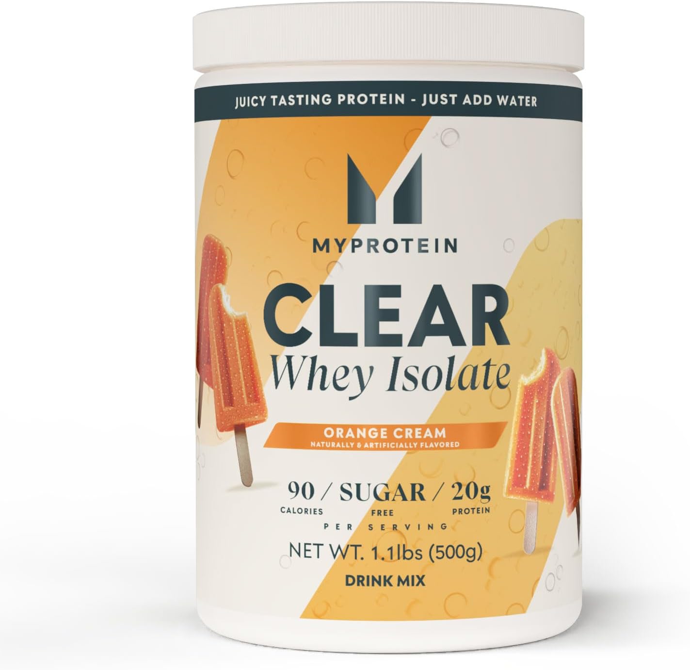 Myprotein Clear Whey Isolate Protein Powder, 20 Servings (1.1lbs) Orange Cream, 20g Protein per Serving, Naturally Flavored Drink Mix, Daily Protein Intake for Superior Performance