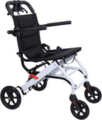 Ultra-Lightweight 13.66lbs Foldable Transport Wheelchair for Seniors Portable Aluminum Travel Wheelchair Support 180lbs Easy Travel Light Weight,Folding Collapsible,Fast Arrival A