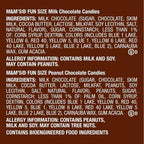M&M'S Milk Chocolate & M&M'S Peanut Fun Size Candy Individually Wrapped Milk Chocolate Variety Pack Pantry Cube Easy Open and Close Dispenser for Convenient Snacking, 50 Ct Bulk Box