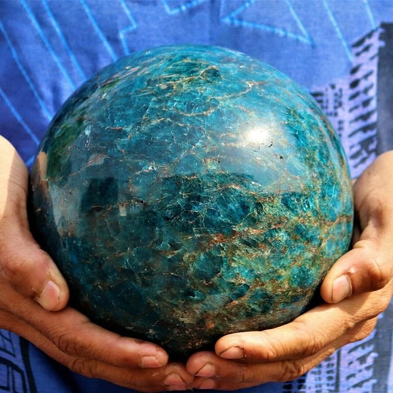 Crystal Stone Natural Blue Ball Sphere Quartz Crystal Mineral Presents (Size : 900g-1000g)