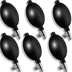 6 Pieces Pressure Bulb Replacement Inflation Bulb Pump Adjustable Hand Squeeze Pump Manual Sphygmomanometer with Air Release Valve, Black