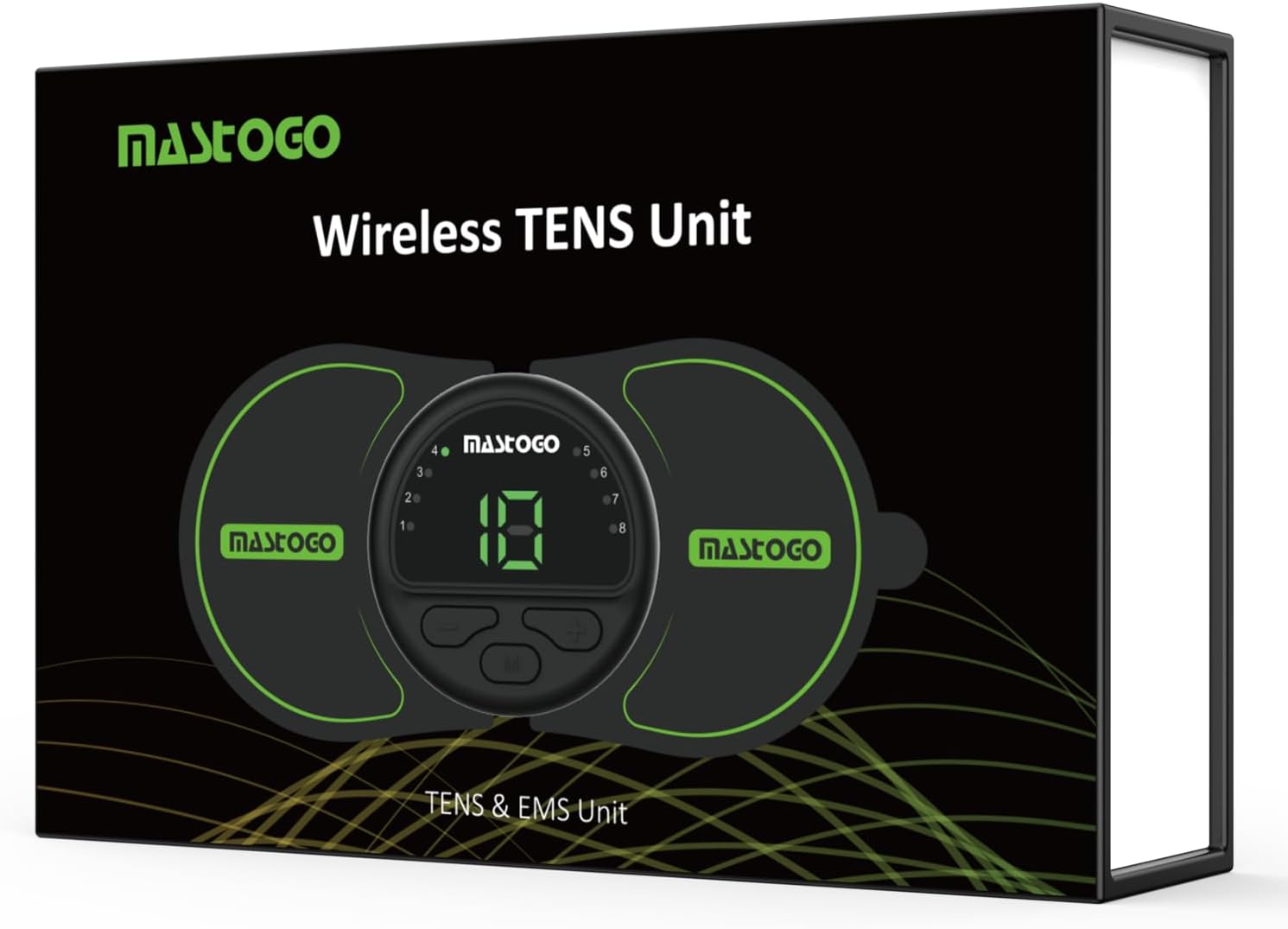 Wireless TENS Unit 8 Modes Muscle Stimulator for Pain Relief, Miniature Rechargeable TENS Device with Button Control, TENS Unit Massager for Back Sciatica Shoulder(3pads)