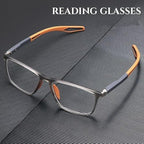 Sports Ultra-Light Anti-Blue Light Presbyopic Glasses, Sports Color-Changing Multi-focal Reading Glasses