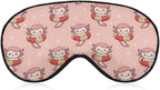 Sleep Mask,Blackout Eye Mask for Sleeping,Cute Axolotl Night Blindfold for Men Women