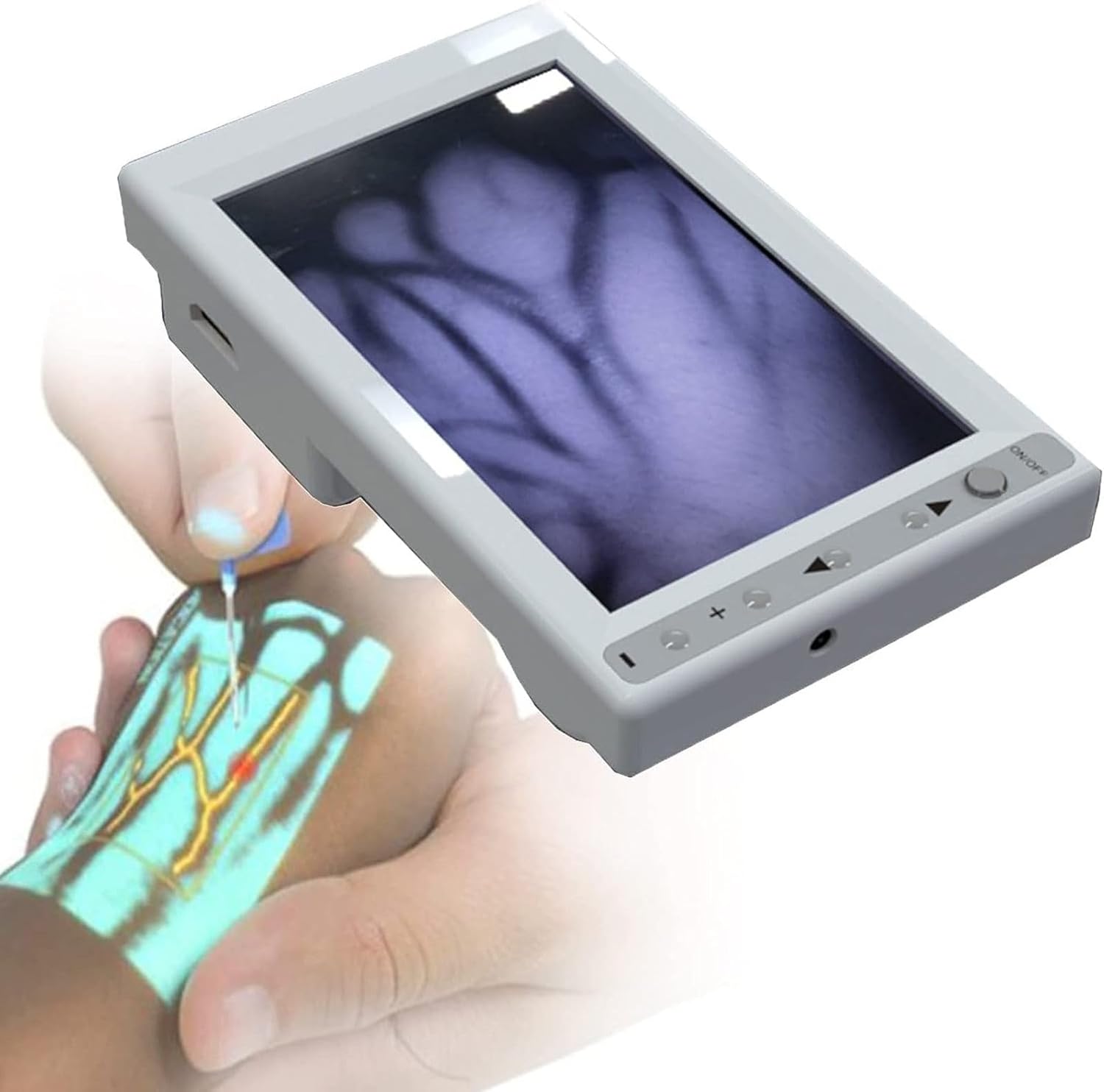 Handheld Vein Finder Viewer, Portable Infrared Vein Finder Viewer, LCD Display Instrument Vein Viewer Locator Detector for Nurses in Transilluminator, IV Phlebotomy Venipuncture Support