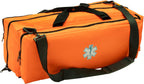 NOVAMEDIC First Responder Empty Oxygen O2 Duffle Bag, 32”x12”x13”, w/Multiple Compartments, EMT Trauma First Aid Carrier for Paramedics and Emergency Medical Supplies, Orange