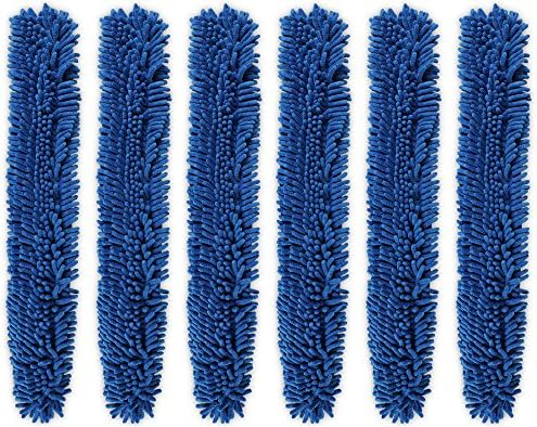 CleanAide Dual-Sided Chenille and Terry Microfiber Duster Covers, Fits Flex Dusters, Machine Washable, Chemical-Free Cleaning, Traps Dirt & Dust, Safe for Electronics, Home, and Vehicles, 6-Pack