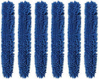 CleanAide Dual-Sided Chenille and Terry Microfiber Duster Covers, Fits Flex Dusters, Machine Washable, Chemical-Free Cleaning, Traps Dirt & Dust, Safe for Electronics, Home, and Vehicles, 6-Pack