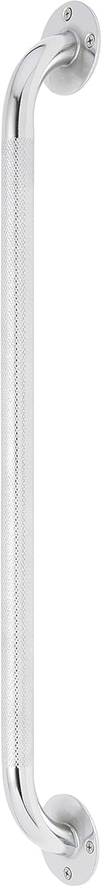 Medline Knurled Chrome 24” Grab Bar for Shower & Bathtub, Independence & Ease of Movement — for Elderly, Handicapped or Seniors, 300 lb. Capacity, 1 Bar