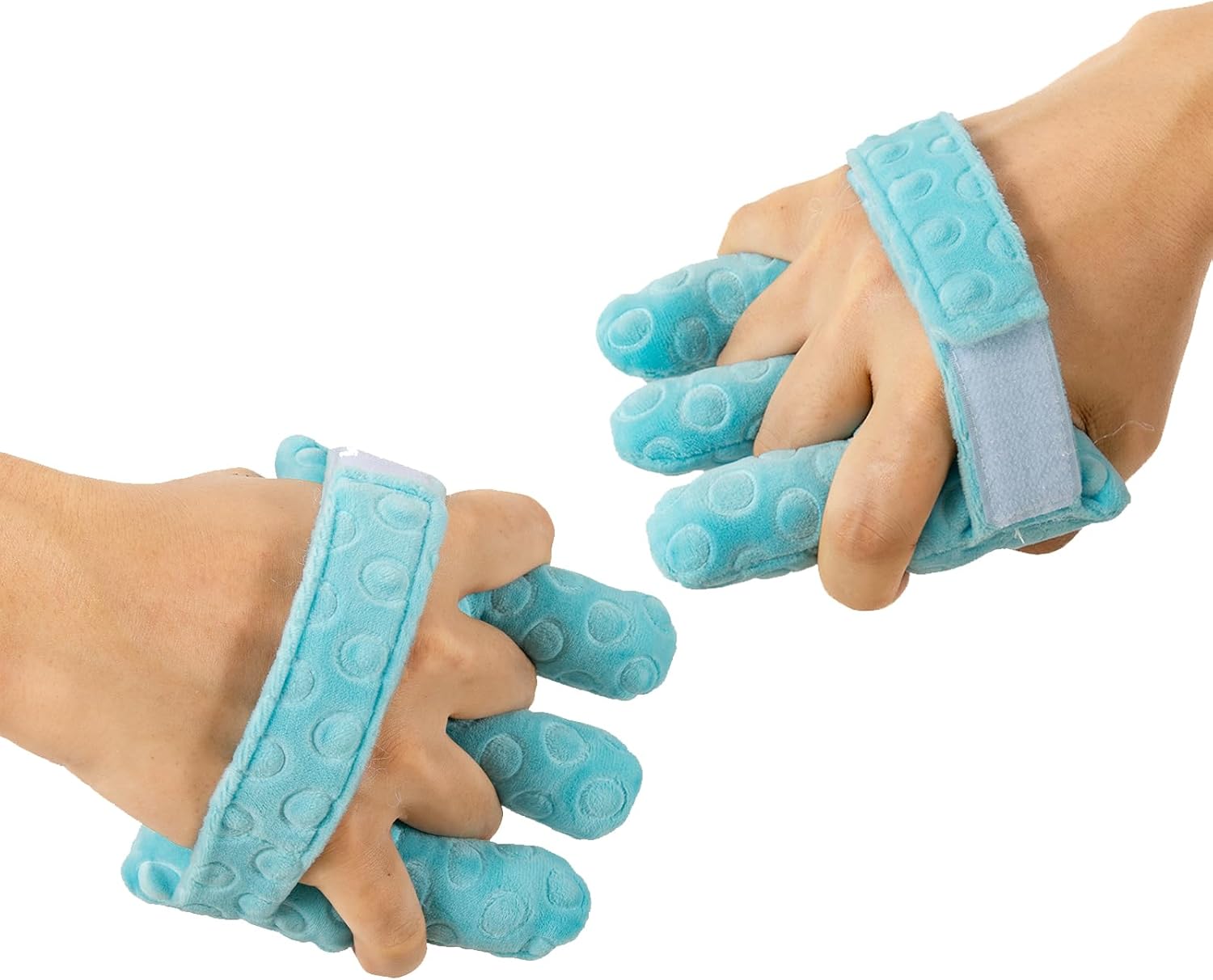 Adjustable Removable Finger Separator Protector Hand Contracture Cushion Padding Pillow Prevention Aid Training Tool With Fingers Hands Splints (Blue)