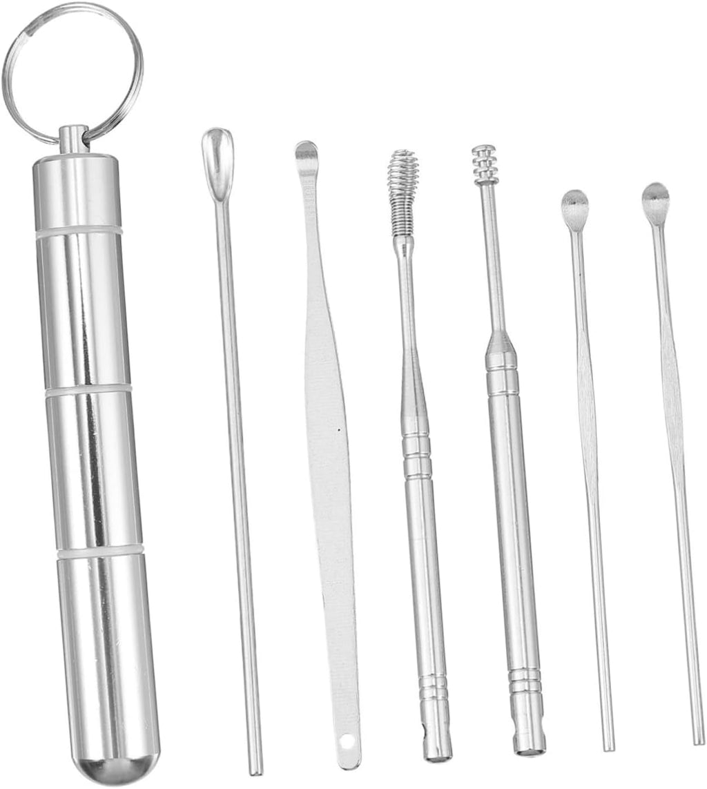 FRCOLOR Earwax Removal Tool Set Durable Ear Cleaning Spoons for Adults Portable and Easy to Use Earwax Cleaning Kit Safe Resistant Design