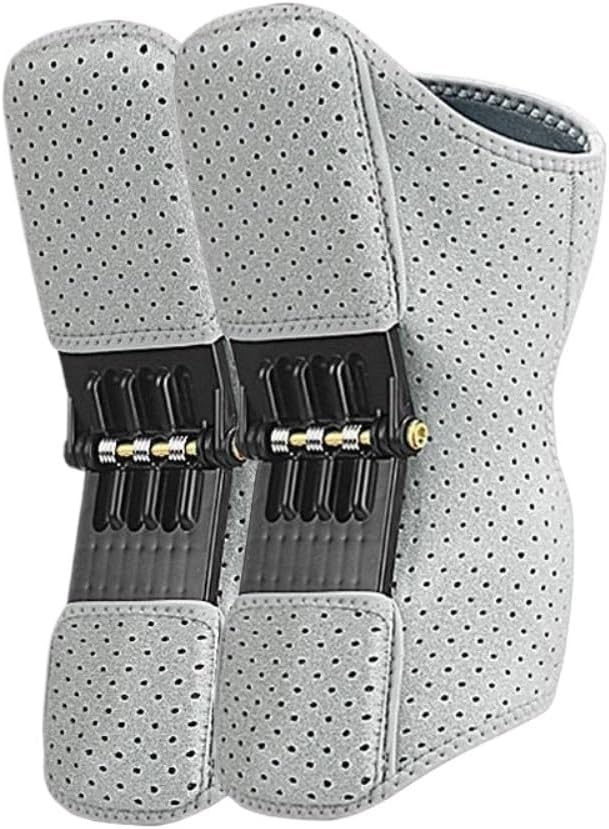 Assist Knee Power Walker - Joint Leg Support Exoskeleton for Elders, Hiking Stair Climbing Aid (Gray)