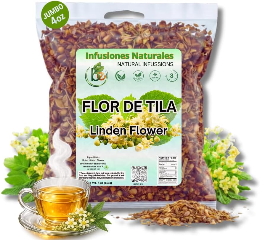 Tila Seca Herbal Tea (4 oz) – 100% Natural Linden Flowers & Leaves (Ternstroemia lineata) – Traditional Relaxation & Nightly Comfort – Wildcrafted Loose Leaf – Caffeine-Free, Vegan, Non-GMO – Authentic by BEXPERTSUSA
