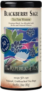The Republic of Tea - Blackberry Sage Black Tea | 50 Tea Bags, Gourmet Black Tea