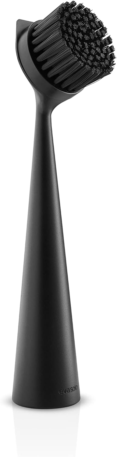 EVA SOLO | Dishbrush Nylon | Robust Washing-up Brush with a Practical & Effective Kitchen Scrubber Edge | Multipurpose Cleaning Brush | Danish Design, Functionality & Quality | Black