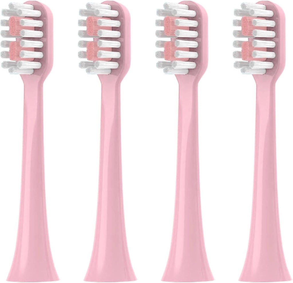 Replacement Toothbrush Heads,Compatible For Sarmocare S100 S200 S600 S700 S800 S900 S710 S820 S910 Electric For X100(4pcs PINK)