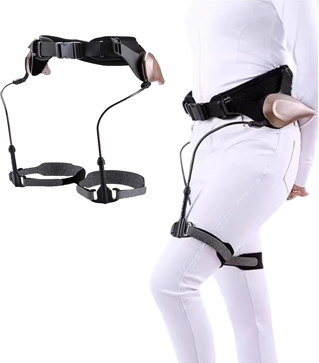 Wearable Exoskeleton Walking Device, Adjustable Waist and Leg Circumference Walking Assistance Devices, Walking Assistance Devices with Weak/Medium/Strong Three-Speed for Climb Steps(Left+Right)