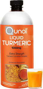 Qunol Liquid Turmeric Curcumin with Black Pepper 1000 Milligram, Supports Healthy Inflammation Response and Joint Support, Dietary Supplement, Extra Strength, 60 Servings, 30.4 fl oz (pack of 1)