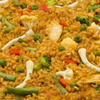 Carmencita. Vegetable Paella Kit with Saffron. Includes enameled pan. 256g (9.03oz). 2 servings.