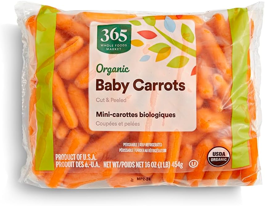 365 By Whole Foods Market Organic Peeled Baby Carrots, 1 lb