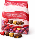 Valentine’s Day Chocolate Gift Assortment – Milk & Dark Chocolate Hearts, Bulk Individually Wrapped Candy, Classroom Exchange, Parties & Gift Bags, 28.14 oz