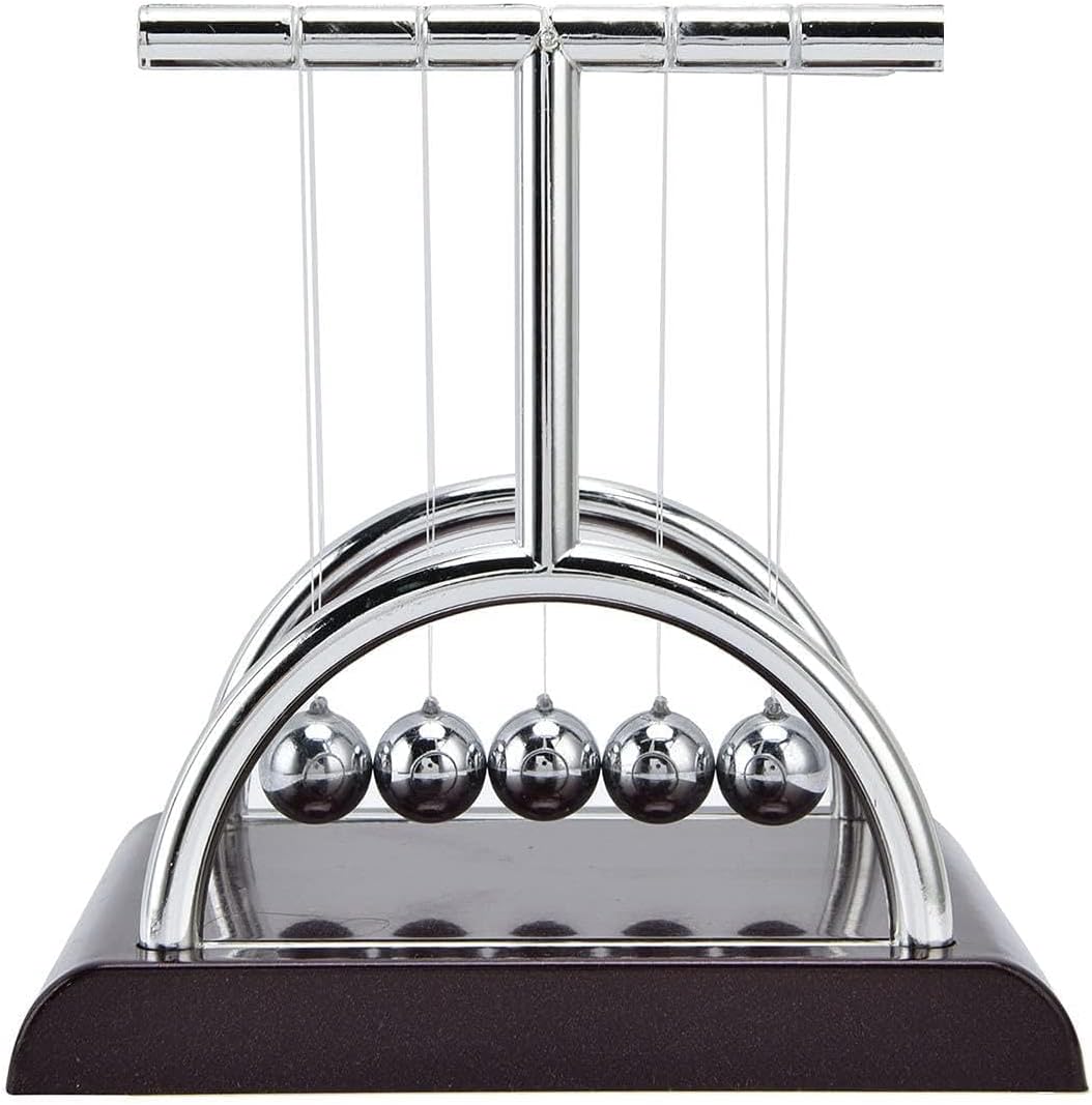 ZJchao 's Desk Toy – Aluminum Swinging Set for Stress Relief, & Office Decor, Silent Motion & Balance