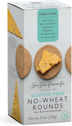 The Fine Cheese Co. No-Wheat Rounds | Gluten-Free Crackers | Imported from England | 5.3 oz