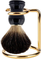 Men Shaving Brush Stand for Men, Gold Stainless Steel Shave Brush Stand Beard Brush Holder Shaving Accessories for Home, Salon, Hotel and Travel