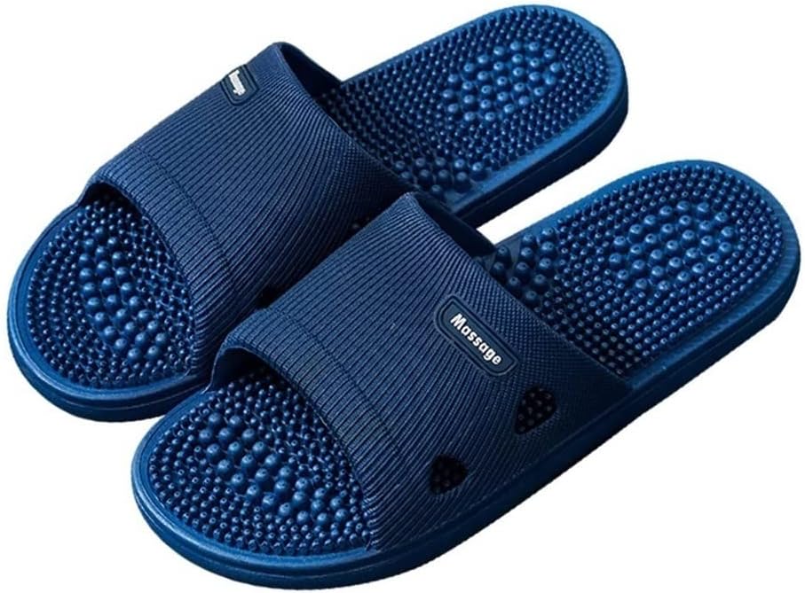 GHYUB Massage Slippers for Flat Feet，Acupressure Massage Sandals Shoes for Men and Women Home Shoes Shock Absorbing, Blue EUR 39-40