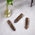 1PCS Smoky Quartz Natural Crystal Towers 3.54-4.33" Healing Crystal Wand 6 Faceted Chakra Reiki Meditation Therapy