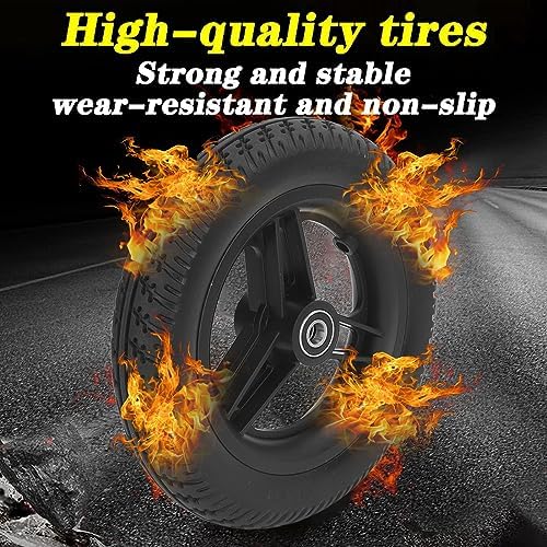 Wheelchair Front Wheels, 10 x 2inch Solid Wheel Replacement for Wheelchairs, Rollators, Walkers, with Anti Skid, Universal Rollator Walker Replacement Caster