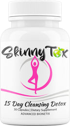 Skinnytox 15 Day Colon Cleanse Detox, Supports Healthy Bowel Movements Flushes Toxins, Boosts Energy. All Natural Weight Management w/ Probiotics. Formula Based on Clinical Research Safe Effective