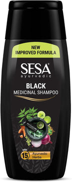 Sesa Ayurvedic Medicinal Shampoo, Bhringraj & 16 Rare Herbs, All Hair Types, 200 ml, Pack of 1, Paraben Free