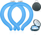 2PCS Neck Cooling Tube with Insulated Bag, Reusable Ice Ring Coolers Wearable Body Cooling Products, Neck Coolers for HotWeather