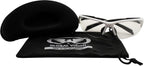 Global Vision Hercules 7 24-Hour Safety Sunglasses Photochromic w/Black Zipper Case and Microfiber Pouch White Frame Clear to Smoke Lens