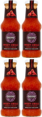 (4 PACK) - Biona - Organic Sweet Chilli Sauce | 250ml | 4 PACK BUNDLE
