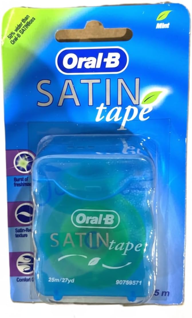 Oral-B Statin Tape Dental Floss 25m (12 Units) by Oral-B Satin Tape Mint