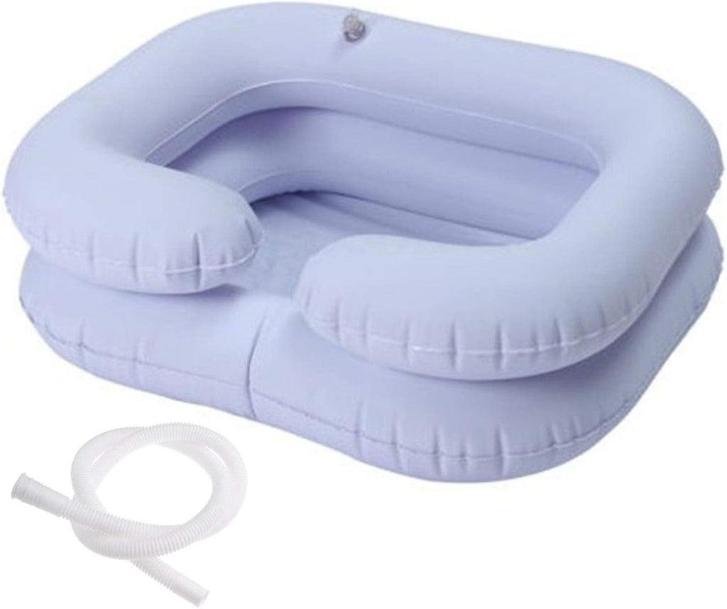 Tookie Inflatable Hair Washing Basin, Inflatable Shampoo Basin for Bedside, Portable Shampoo Bowl for Elderly, Disabled, Pregnant, Injured, Bedridden, Handicapped, Wash Hair in Bed(White)